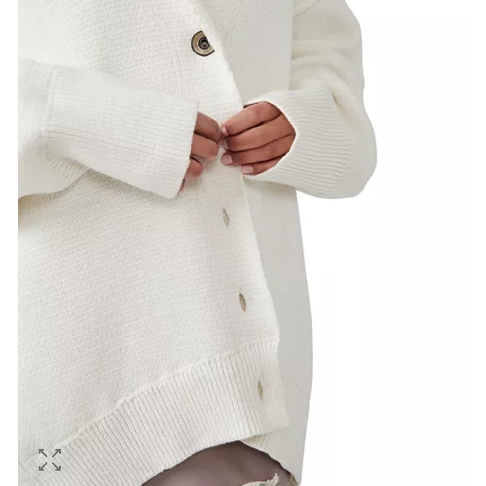 Free People Women's Chamomile Shawl-Collar Cardigan Size Small - Picture 3 of 15